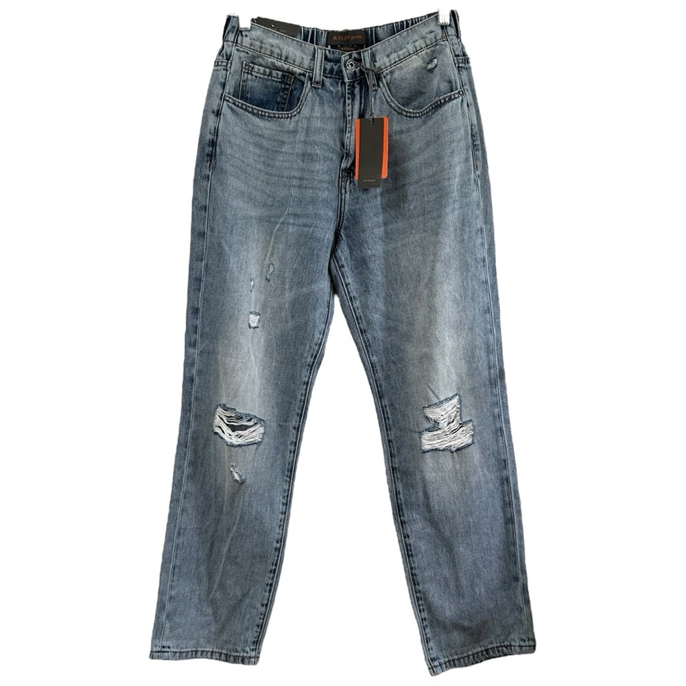 Risen Jeans NWT Women’s High Rise Distressed Vintage Ankle Jeans  Sz M‎